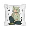 Y-Yanineko Anime Pillowcase Printing Polyester Cushion Cover Decorations Chainsmoker Cats Throw Pillow Case Cover