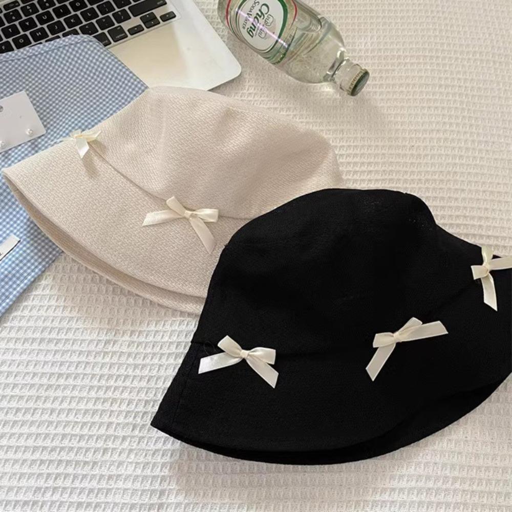 Quick-dry Hiking Fisherman Hat Wide Brim Bow Bucket Cap Fashion Sun Hat Outdoor
