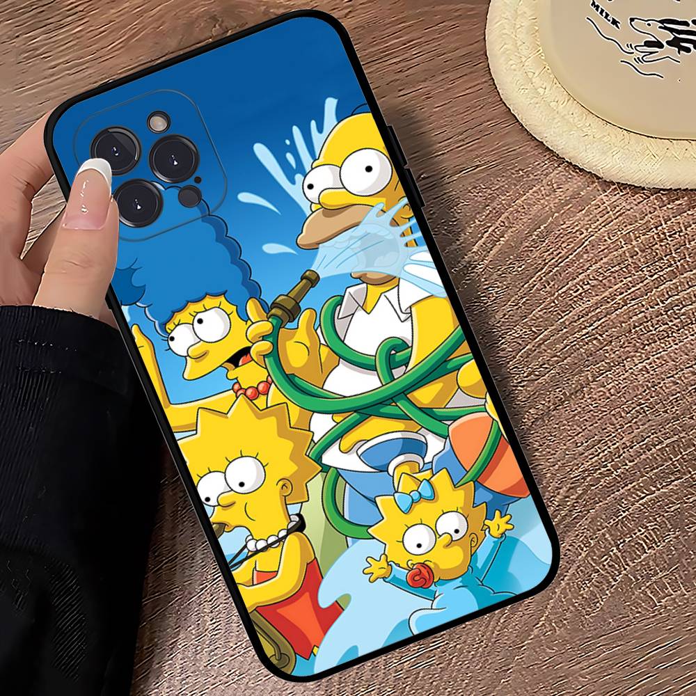 Funny Cartoon S-Simpsons Phone Case For IPhone 14 Plus 13 Mini 11 16 15 17 Pro Max Protection Shockproof