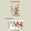 Watercolor Romantic Rose Balcony Glass Window Home Beautification and Decoration Static Window Stickers