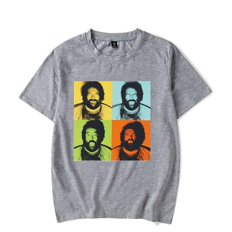 Bud Spencer Camiseta Pop Art T-skjorte for menn/kvinner Herre T-skjorte kortermet trykk Uformell Breaking Bad Print T-skjorte for menn