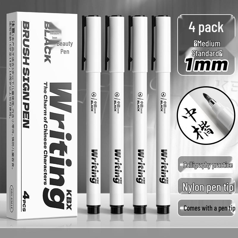 Elegant Calligraphy Brush Pen - Student & Adult Beginner, Fountain Pen Style with Soft Tip for Regular Script