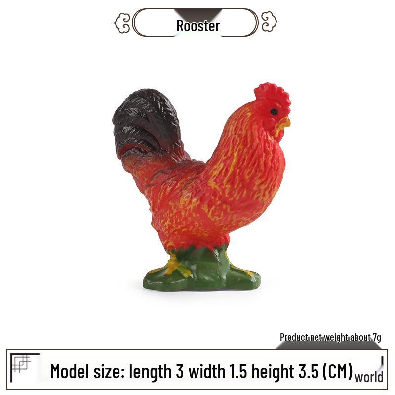 Kids' Educational Farm Animal Figurine Set: Cow, Chicken, Duck, Goose, Pig, Goat