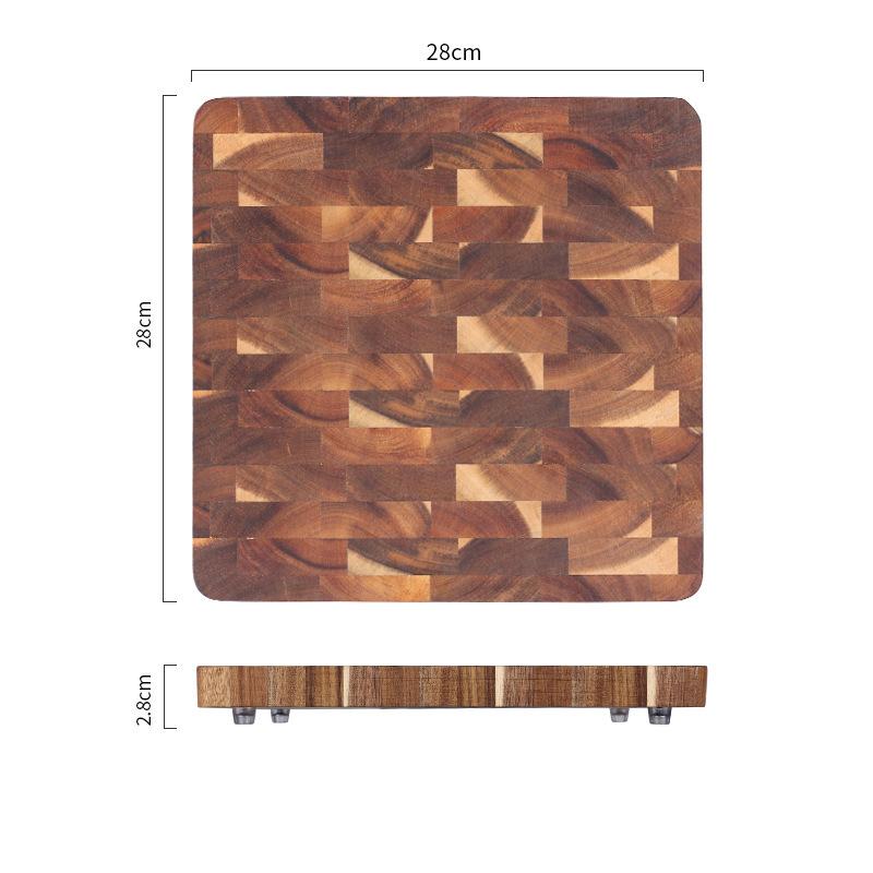 

Cutting board Home kitchen solid wood geometric grid splicing wood cutting board light luxury Acacia wood