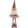 Extendable Christmas Decorative Figure with Fabric Texture, Holiday Character Ornament for Living Room Shelf Displays