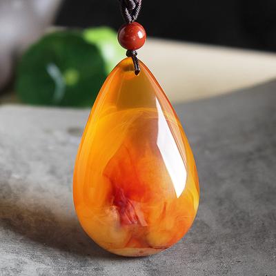 BLINGBAY Women's Pendant New Imitation Wax Sweater Chain Twist Honey Drop Pendant Pendant  Chicken Oil Amber Girls Party Jewelry Gifts