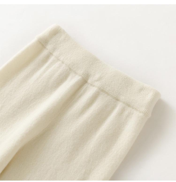 Women's High Waist Wool Knitted Wide-Leg Pants - Autumn/Winter Floor-Length