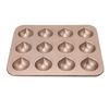 Chestnut Shaped Muffin Cake Pan 12 Hole Antistick Carbon Steel Easy Cleanup Chocolate Pan for Puddings Desserts