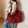 Women's Large Capacity Corduroy Handbag Drawstring Shoulder Bag Tote Bag