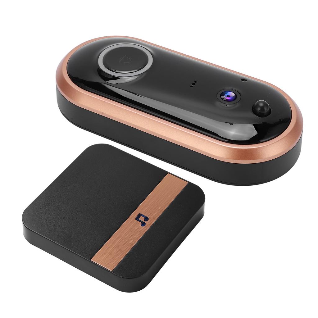 HD 1080P Video Doorbell Two Way Intercom Wireless WiFi Door Bell Night Vision 166 Degrees  Wide Angle for