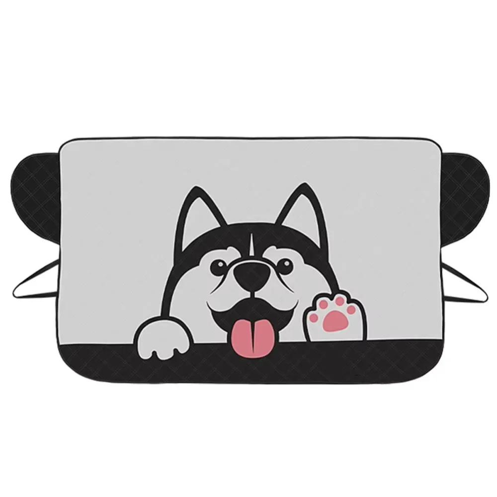 New Cartoon Heat-insulating Car Windshield Snow Cover Anti-frost Thickened Snow Prevention Frost Shield Car Accessories