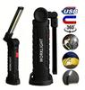 New Portable COB LED Flashlight USB Rechargeable Work Light Magnetic Lanterna Hanging Lamp with Built-in Battery Camping Torch