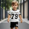 Toddler Boys Los Angeles 79 Print 2-Piece Outfit, Summer Sports Clothes for Kids, Perfect for Playwear & Outdoor