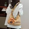 Hello Kitty Melody Kuromi Canvas Shoulder Bag With Stitching Details For Student And Outing
