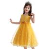 Vestido Formal de Boda y Fiesta para Niñas con Lentejuelas y Lazo para Actuación del 1 de Junio