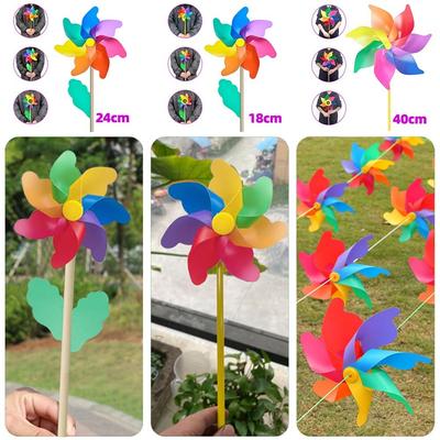 Toys Colorful Sunflower Windmills Layout Pinwheels Toys Plastic Wind Spinners DIY Wind Spinners