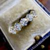 Classic Copper Alloy Zircon Ring Ladies Jewelry Wedding Promise Party Gift
