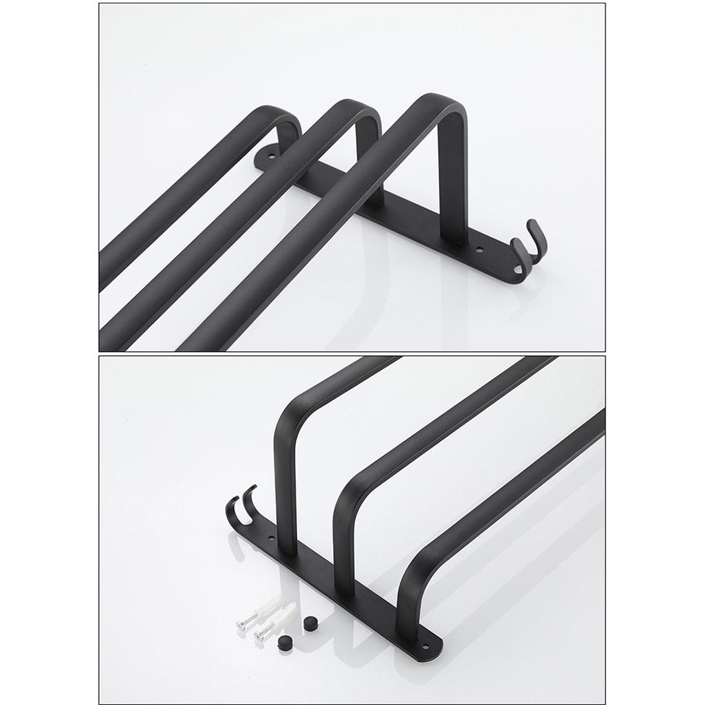Towel Hanger With Hook Wall 3-Layers Bar Punch-Free Storage Rack Bathroom Toilet Shower Room Holder Accessories