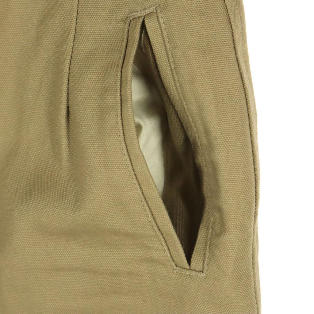 UNIVERSAL OVERALL Cotton Long Length Front Zip Skirt Overalls M Beige Women Used