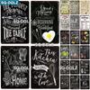 SQDGLZ Hand Painted KITCHEN Metal Sign Bar Wall Decor Tin Sign Vintage Home Decor Painting Plaques Art Blackboard Poster
