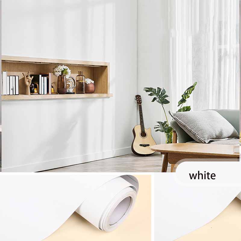 

Самоклеящиеся утолщенные ПВХ обои однотонные водонепроницаемые отслаивающиеся наклейки для стен легкая установка съемный декор для стен 60cm*5m