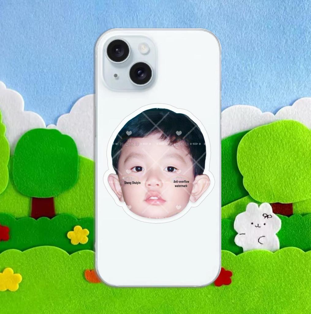 Yan Renzhong Acrylic Phone Grip - DIY Celebrity Logo Avatar Holder