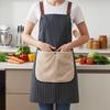 Detachable Towel Apron Waterproof Oil-Proof Fabric Thickened Kitchen Apron with Cross-Back