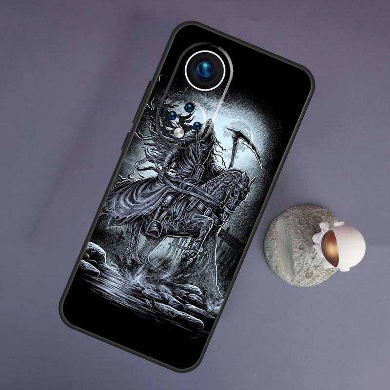 Grim Reaper Skull Skeleton For Huawei Honor Magic 5 Lite 70 50 X8 X9 a P20 P30 P40 P50 P60 Pro P Smart Nova 9 5T Case