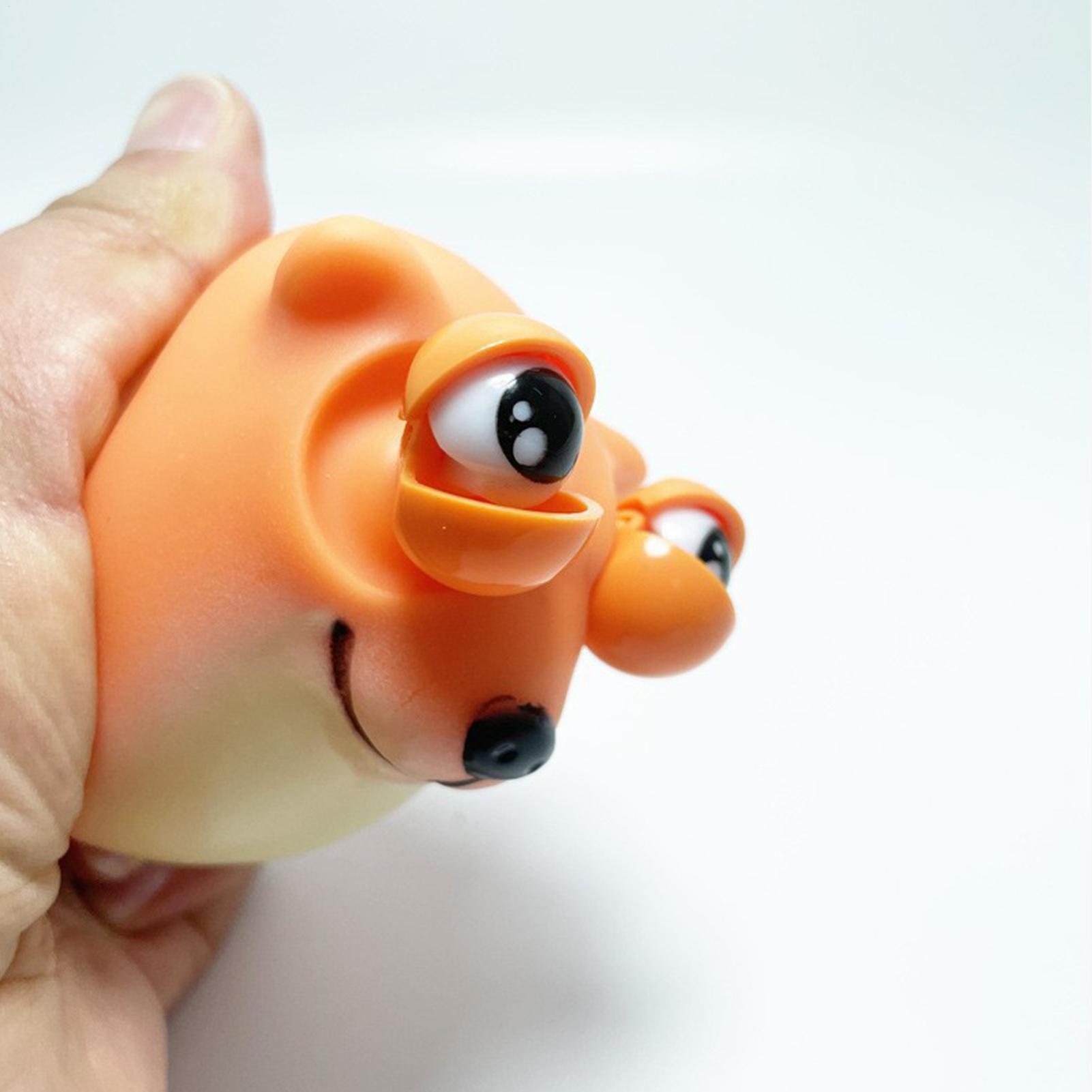 

Soft Squeeze Toys Adorable Fidget Dog Squeeze Model With Pop-Out Eyes Party Favor Ultra-Soft Prank Pinch Toys For Children Teens CN