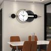 Modern Minimalist Luxury Wall Clock for Living Room or Restaurant - No-Punch Installation, Elegant Decor