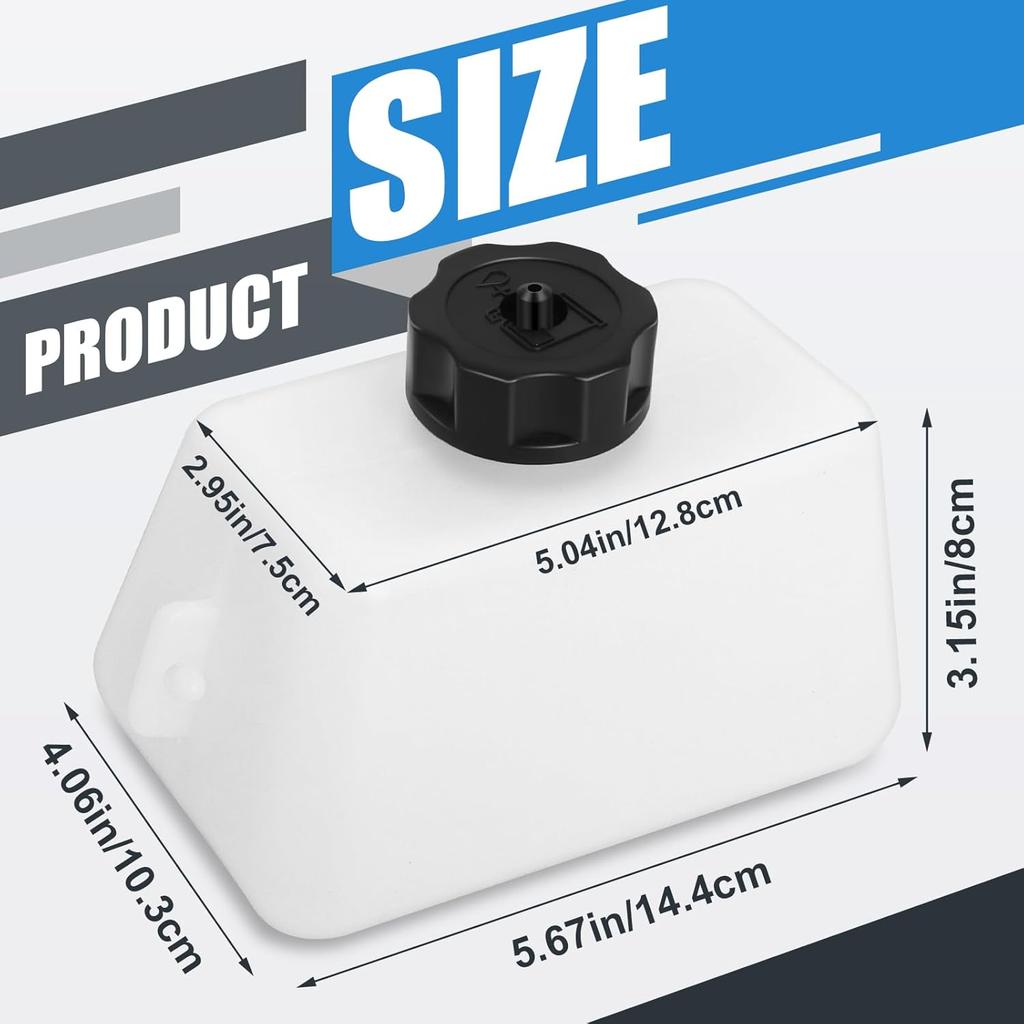 Podoy Mini Bike Gas Tank For Quad Dirt Pocket Atv Scooter 2 Stroke 4C 45Cc 47Cc 49Cc Fit 1/4 Fuel Line