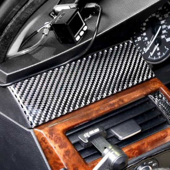 Luxury Carbon Fiber Car Dashboard Stickers Special Trim For BMW E60 05-10 LHD