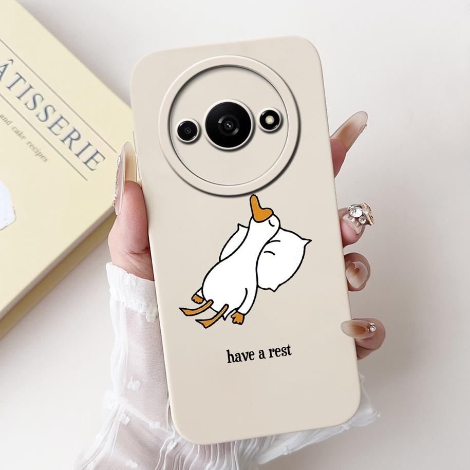 Für Xiaomi Redmi A3 Hülle 2024 Neue Mode Blume Quadratisch Silikon Kameraobjektiv Schutzabdeckung Für Xiaomi Poco C61 RedmiA3 Stoßstange