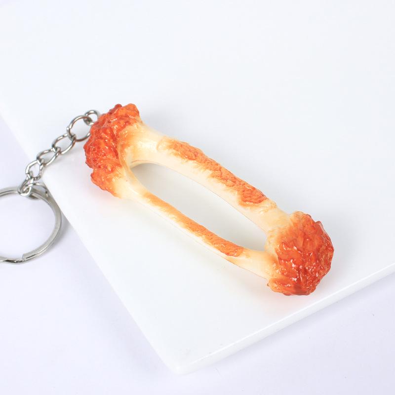 Creatieve Kippenpoot & Vleugelbot Model Sleutelhanger Hanger – Grappig Rugzak Ornament