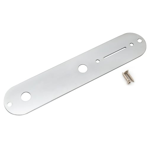 Musiclily Pro 32mm Telecaster Control Plate (Inches Compatible) for TL Electric Guitars, Chrome