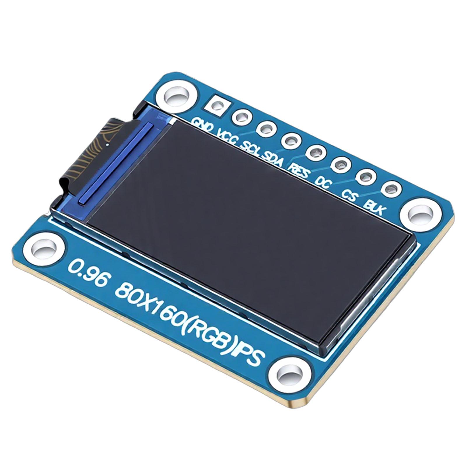 

LCD Display Module Support for ST7735 Driver 0.96in Thin Film Transistor 80x160 Resolution Onboard IPS Full Color