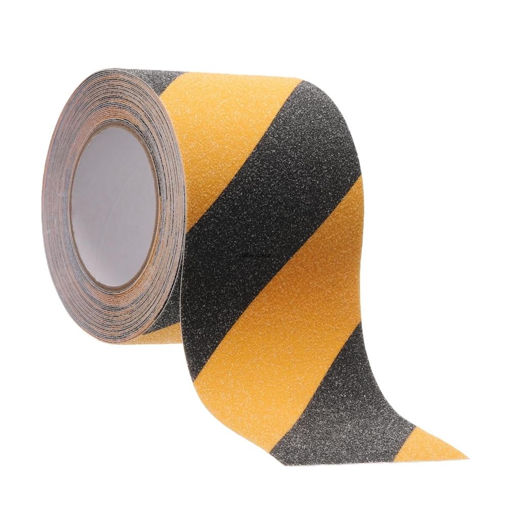10cm*5m Anti Slip Safety Grip Tape Non Skid Tread Strip Yellow-Black Marking Self-Adhesive Warning Stickers For Stair Step Floor