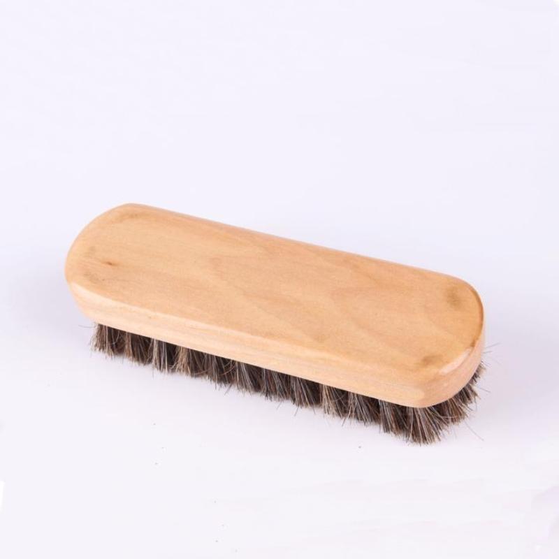 1/3Pcs Horse Hair Wood Brush Handle Dashboard Details Polishing And Cleaning Brush Leather Shoe Care And Cleaning Shoe Brush