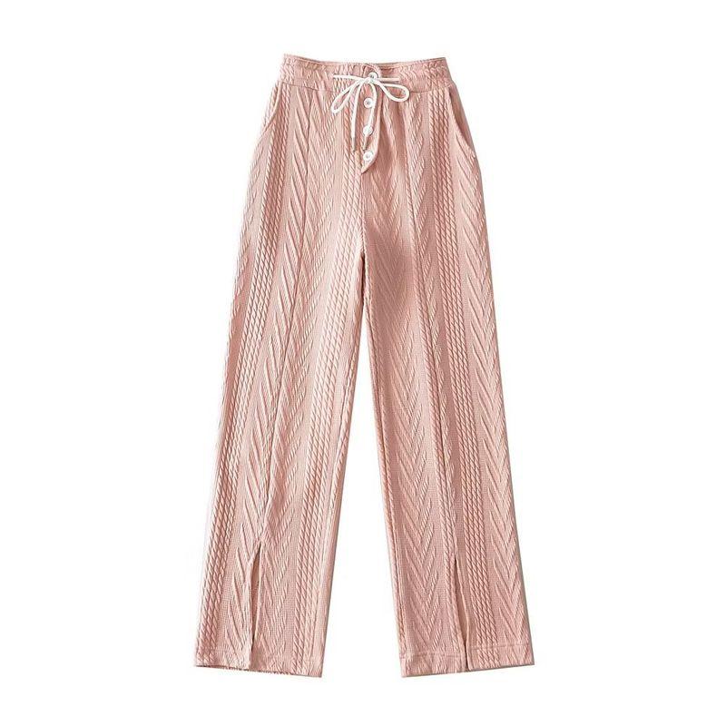 Ur Za Cosfashion Women's Wear Autumn and Winter New European and American Style Thickened Knitting High Waist Commuter Pants 3 Long Color