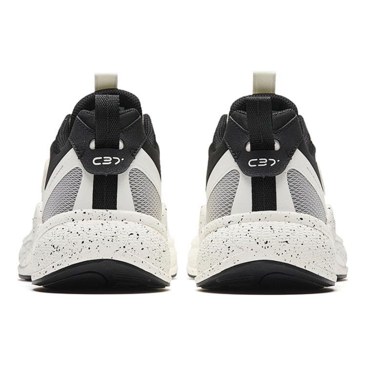 Anta C37+ V2 Fabric Durable Low-Top Running Shoes Men sneaker Black White 912335537-4
