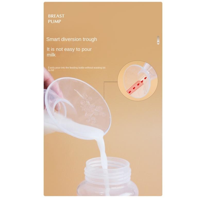 Freihändige Milchpumpe: Tragbarer Brustsammler mit Saugnapf unten zum nichtelektrischen Auspressen von Milch