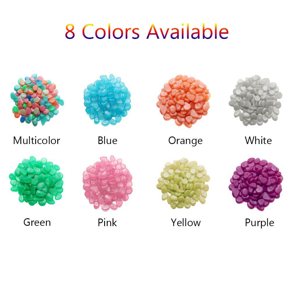 Home Garden Ornament Aquarium Glow In The Dark Artificial Stones Fish Tank Decoration Pebbles