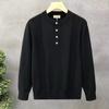 Spring 2024 Men's Sweater Patchwork Assorted Colors Skin-Friendly Fabric Fashion Versatile Top Casual Long-Sleeved Bottoming Shirt