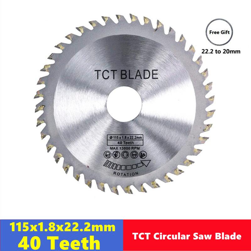 1pcs 115mm Woodworking Circular Saw Blade with a Diameter of 22.2mm and 40 Teeth Wood Cutting Saw Blade