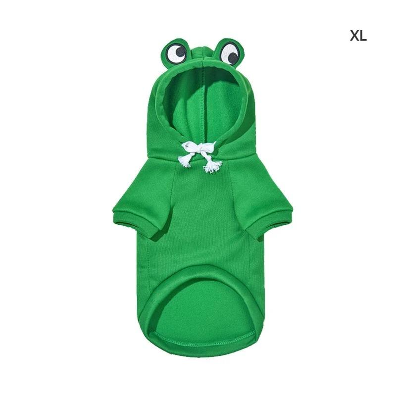 1Pc Cute Frog Pet Sweater For Small And Medium Dogs - Green Dog Hoodie With Fun Design - Keep Your Pup Cozy And Stylish