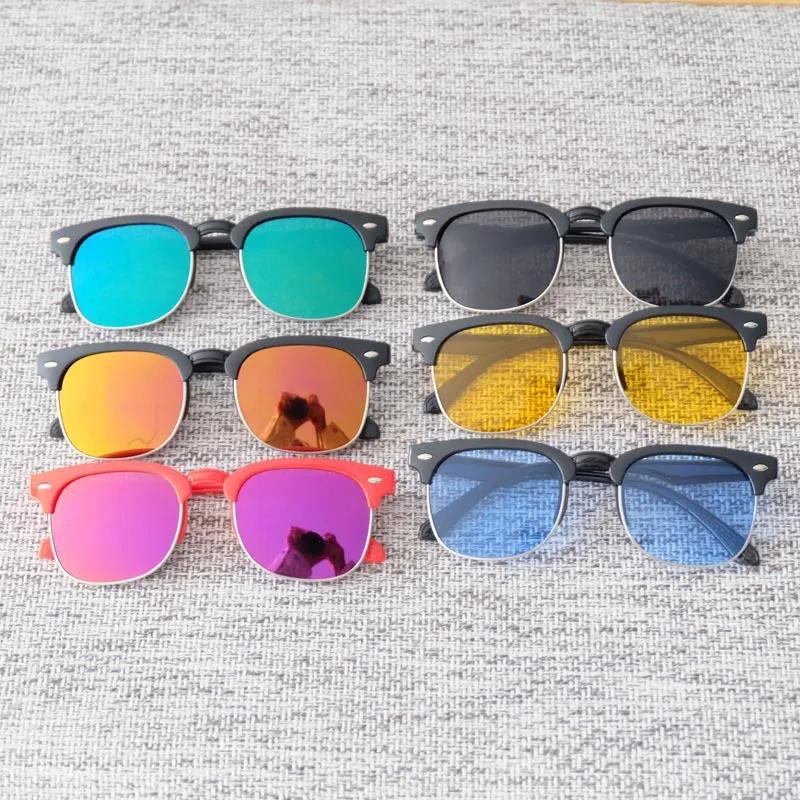 New Children Fashion Sunglasses Girl Decorative Rice Nail Round Form Sun Glasses Boys Outdoor Shading Eyewear Uv400