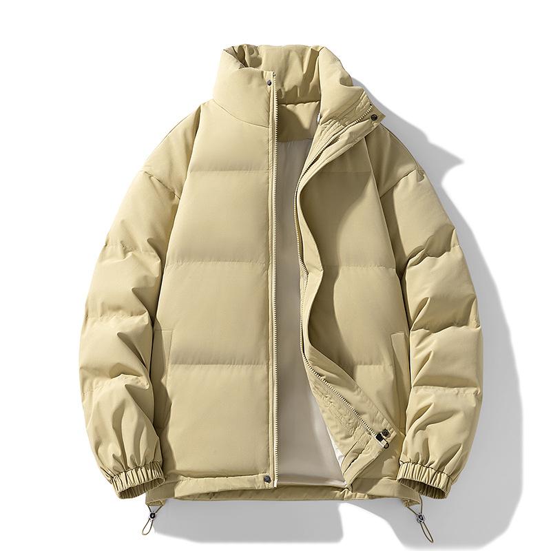Winter Thickened Loose Cotton-padded Jacket Couple's Solid Color Bread Clothes and Cotton-padded Clothes