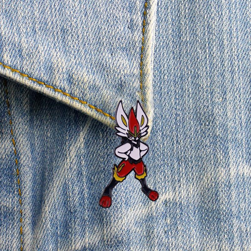 Enamel Pins Cinderace Ivysaur Badge Cute Mew Gengar Brooches Backpack Clothes Collection Decor Accessories Gift for Kid