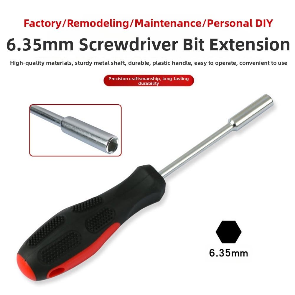 6.35mm Hex Socket Screwdriver Handle Magnetic Screw Driver Bits Holder Hexagonal Screw Driver Nutdriver Hand Tool