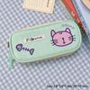 Cartoon Phoebe Cat Pen Case, Ins High Beauty Embroidered Stationery Box, Student Large Capacity Neutral Pen Set Storage Bag